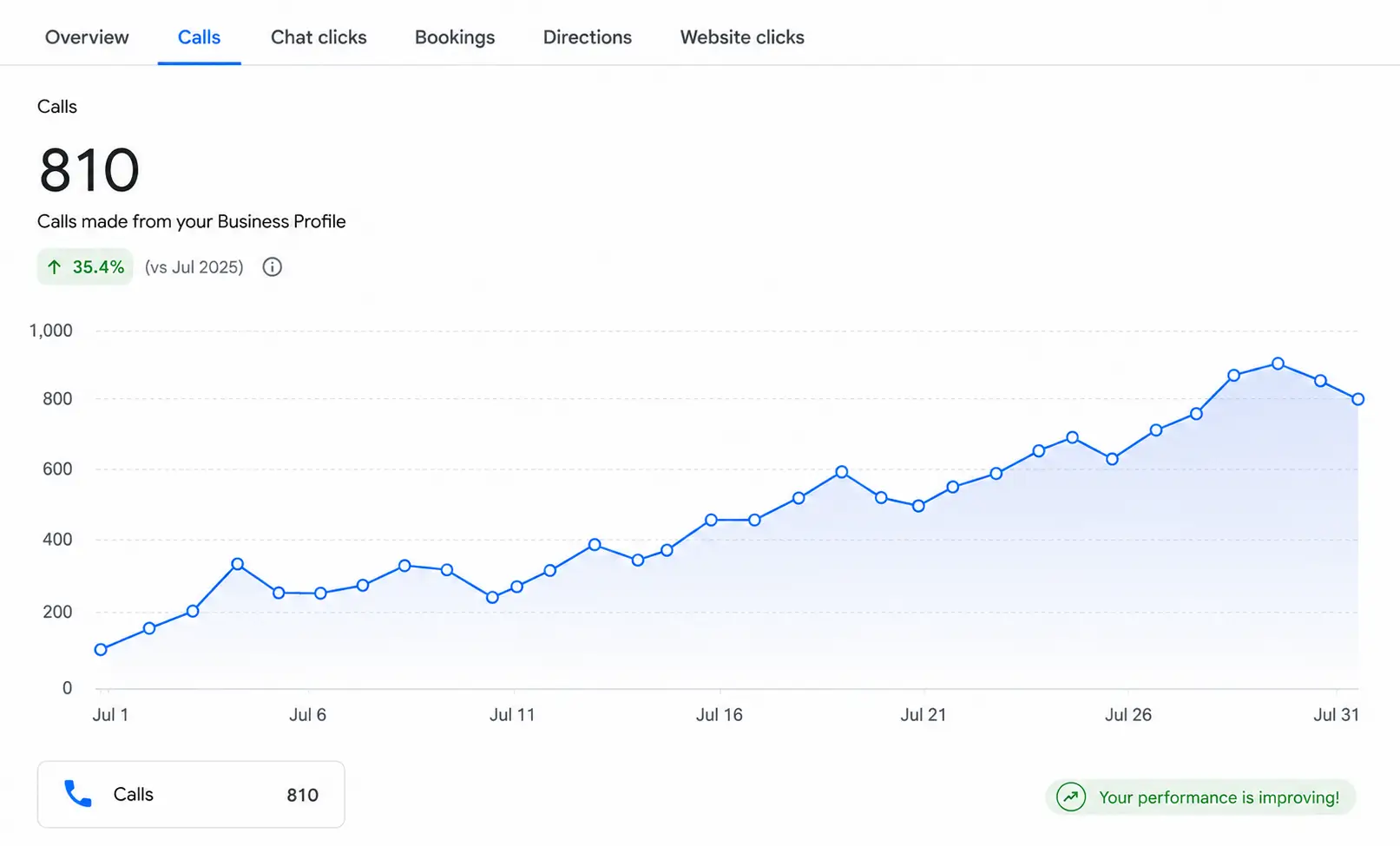 Google Business Profile performance