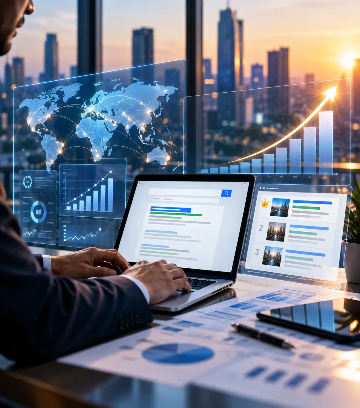 Local SEO ranking analysis and search visibility growth