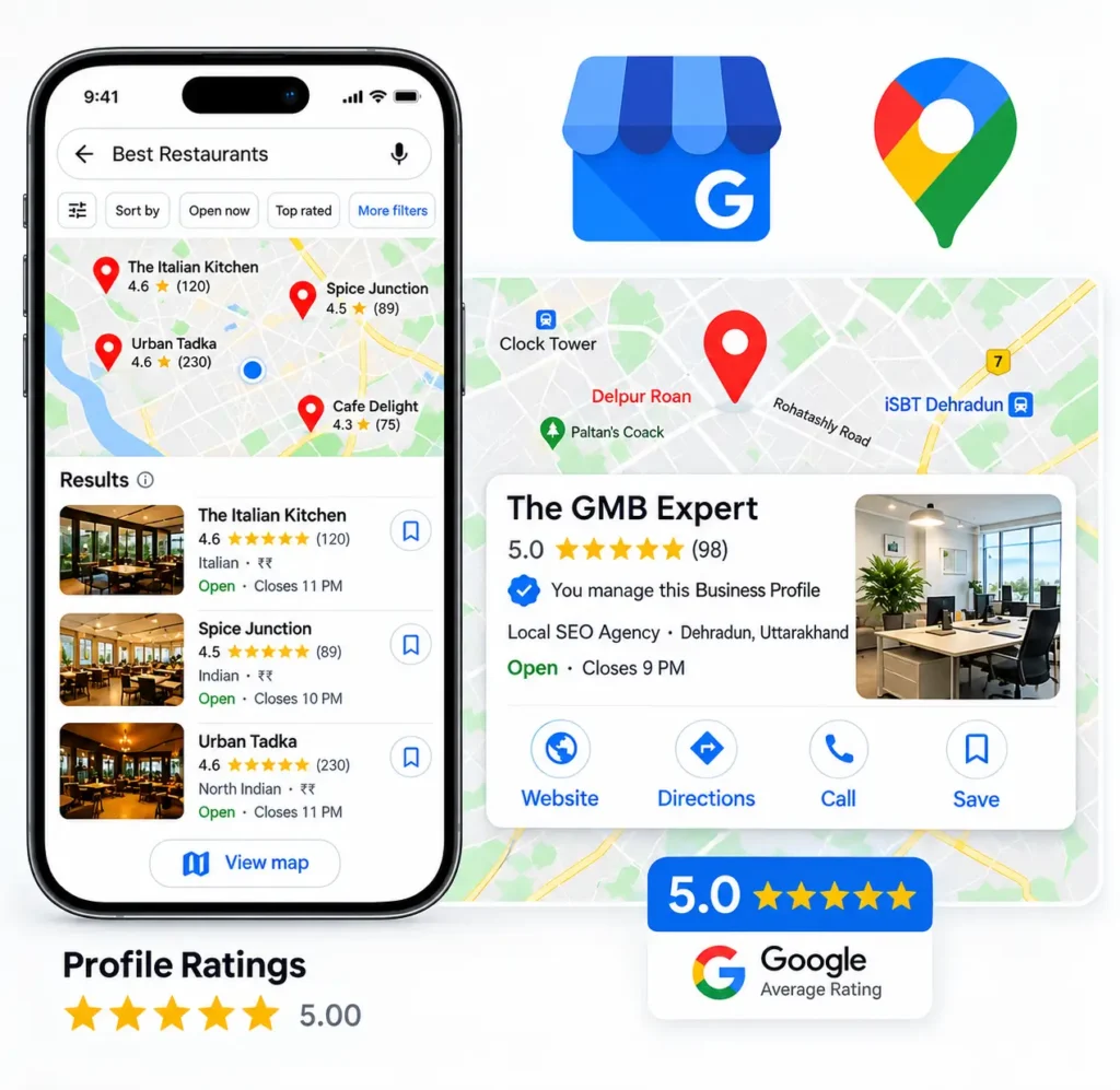 Google Business Profile ratings and local SEO optimization