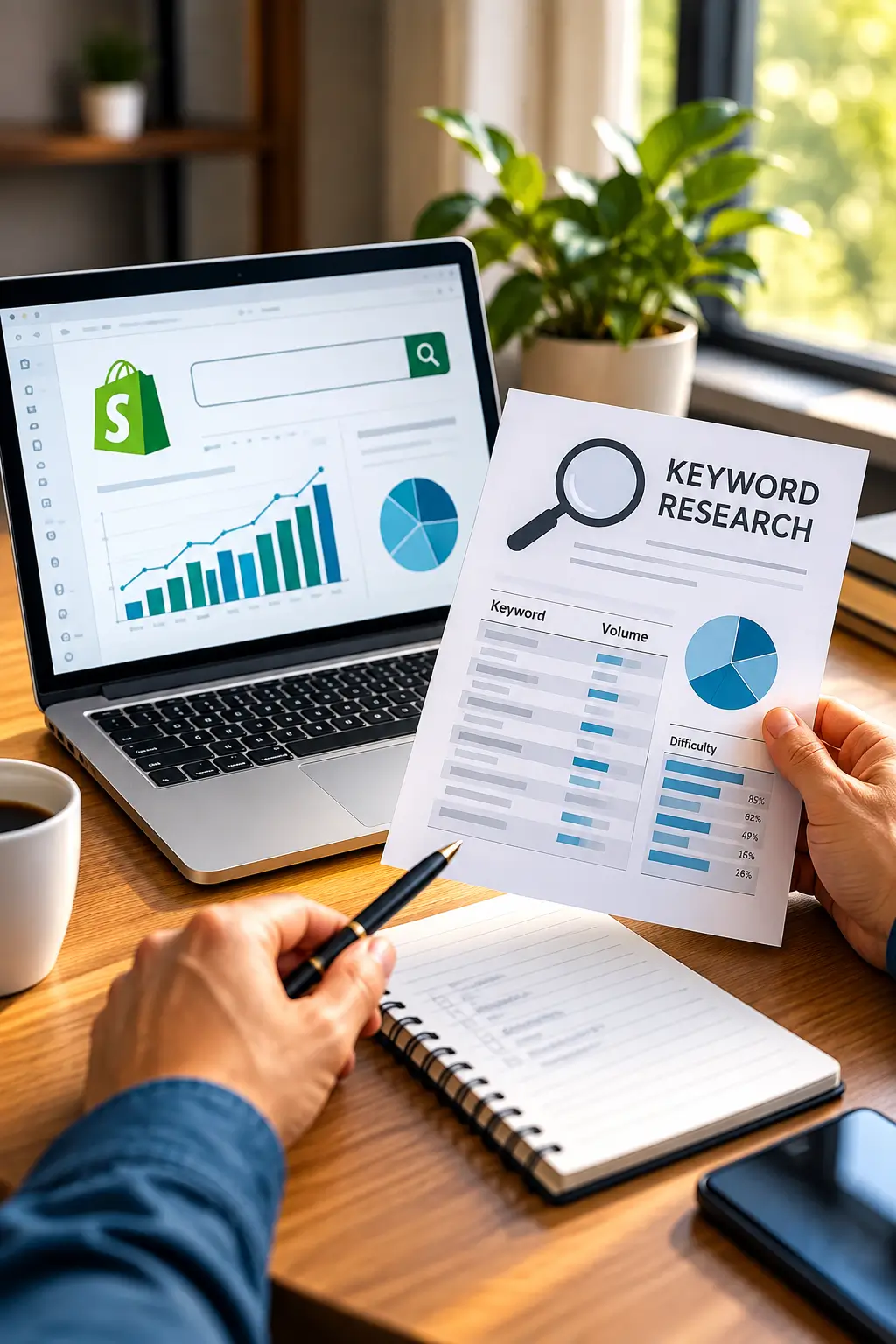 Shopify SEO keyword research and performance analysis